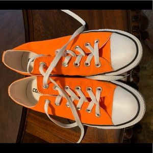Neon orange Converse